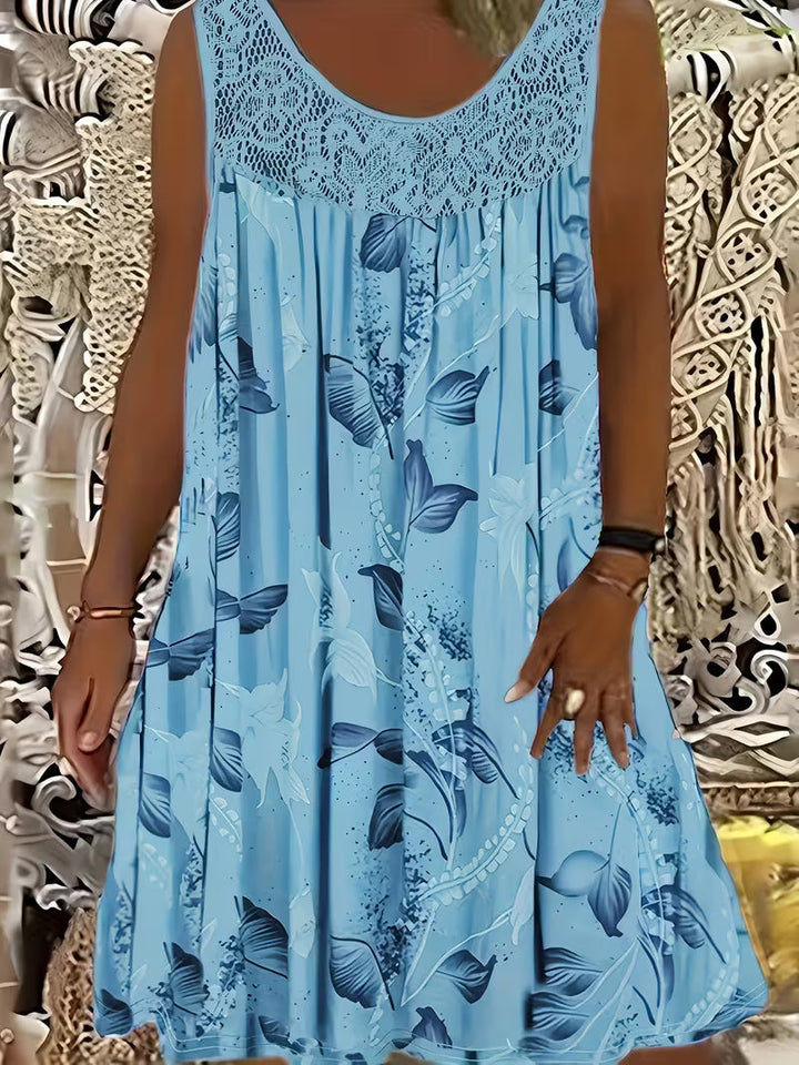 Savannah | Loose Sleeveless Maxi Dress With Round Neck