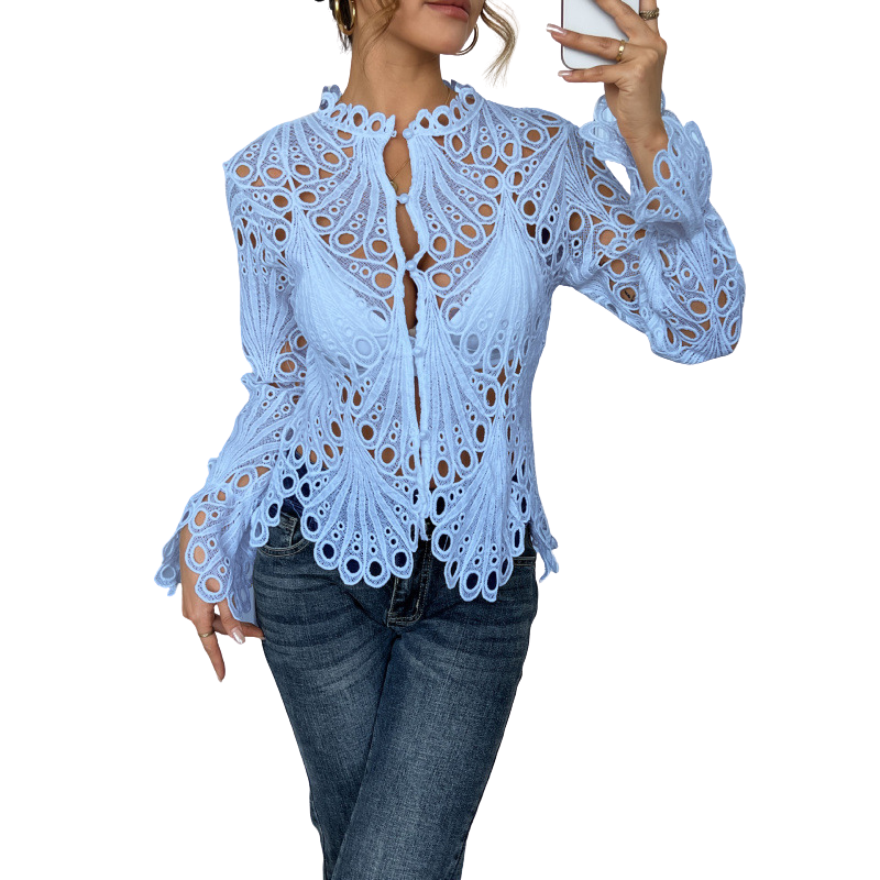 SARAH | Modern Hollow Detail Blouse