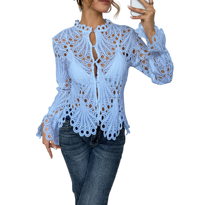 SARAH | Modern Hollow Detail Blouse