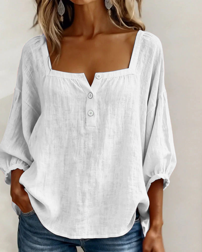 Kennedy | Square Neck Puff Sleeve Blouse