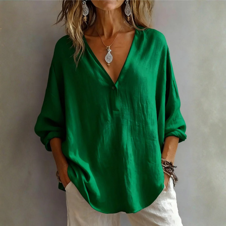 Scarlett | Elegant V-Neck Blouse