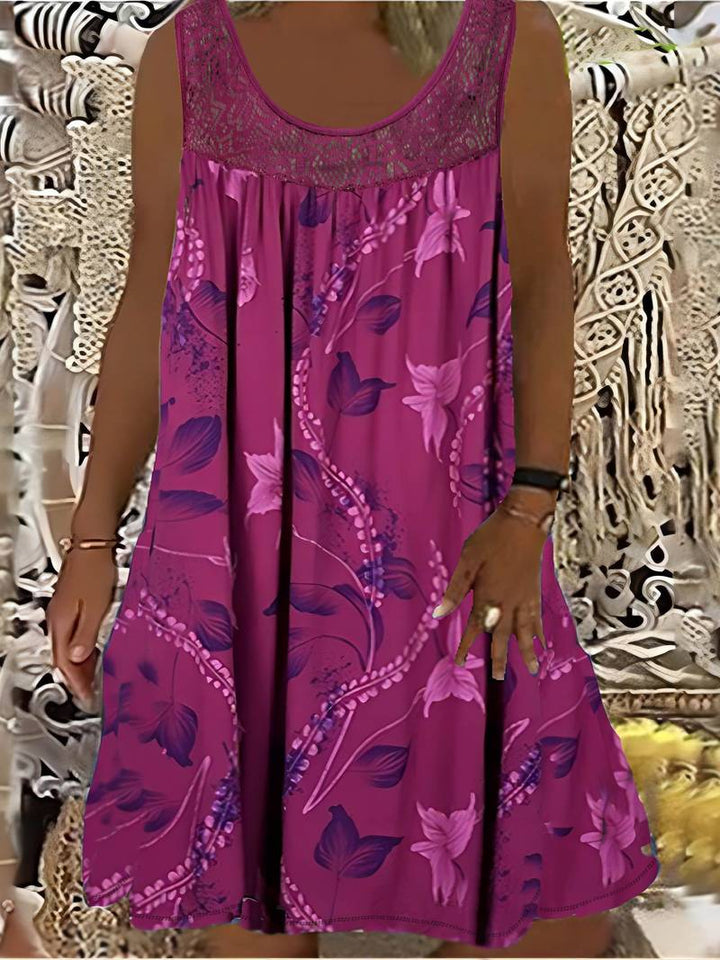 Savannah | Loose Sleeveless Maxi Dress With Round Neck