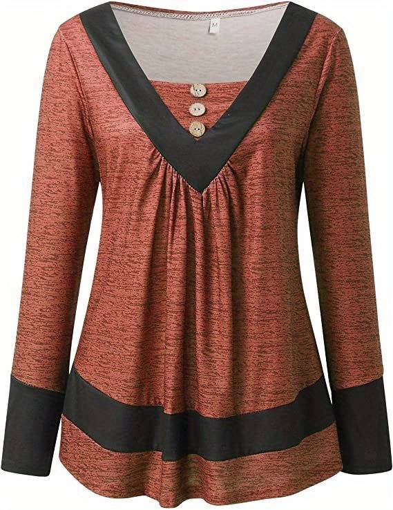 Stella | Long Sleeve T-Shirt With Button