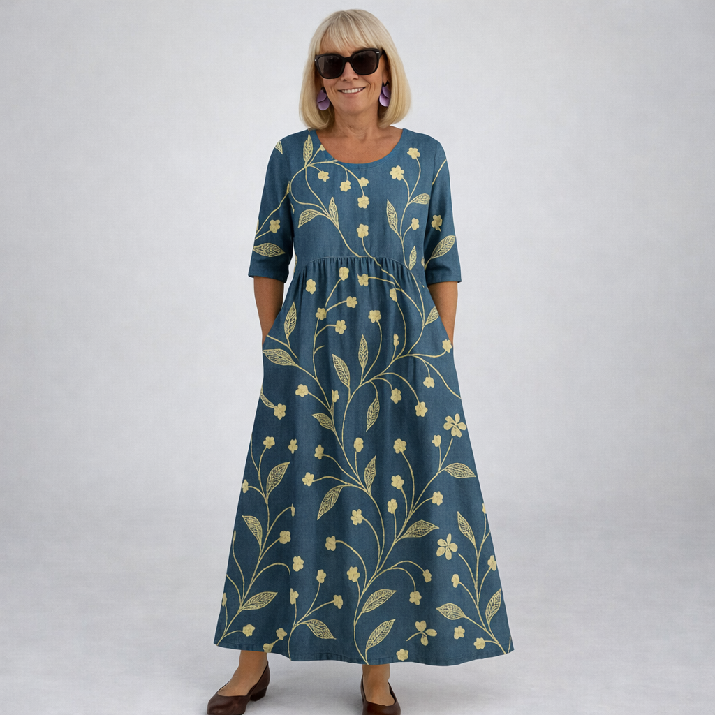 Zoey | Midi Floral Dress with Pockets