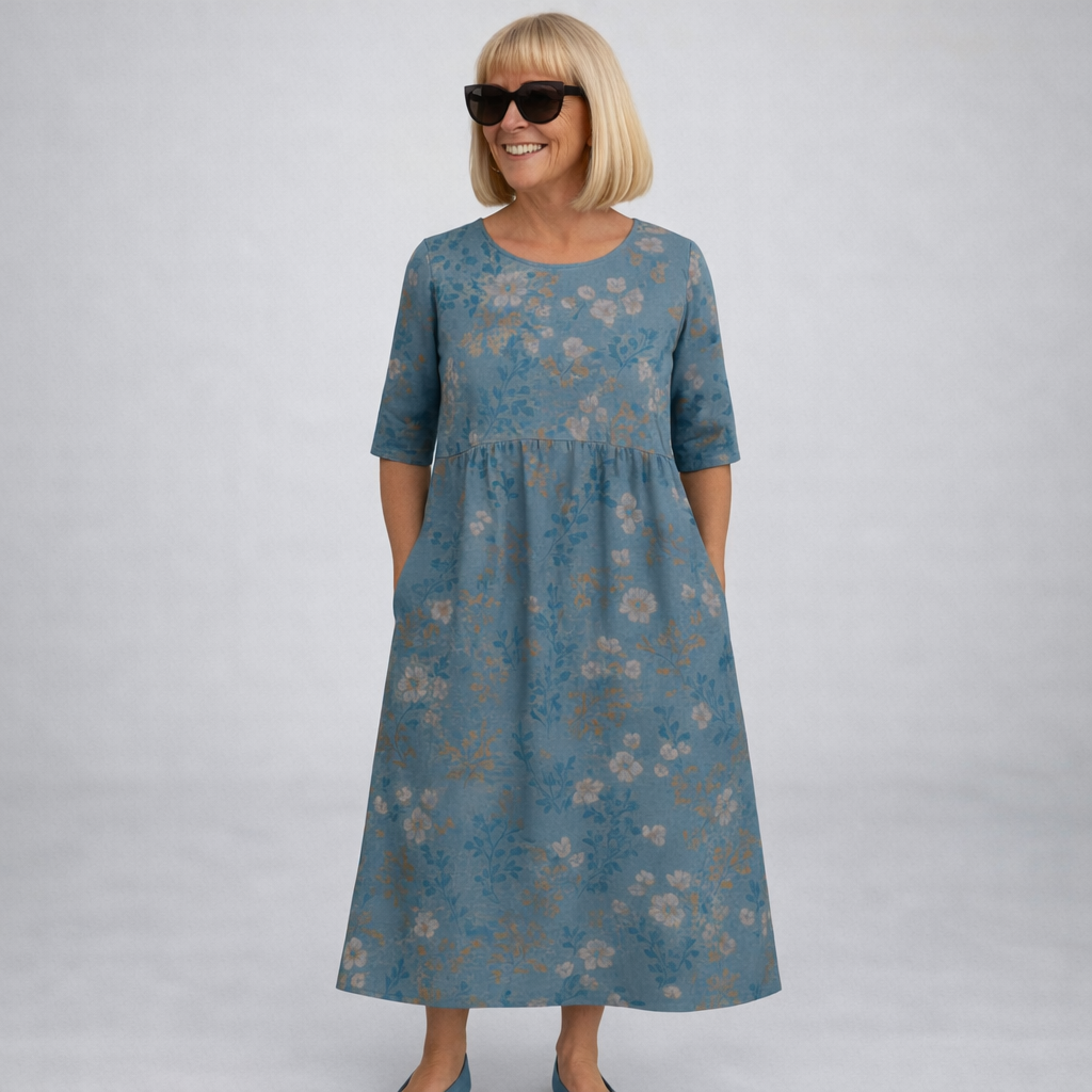 Zoey | Midi Floral Dress with Pockets