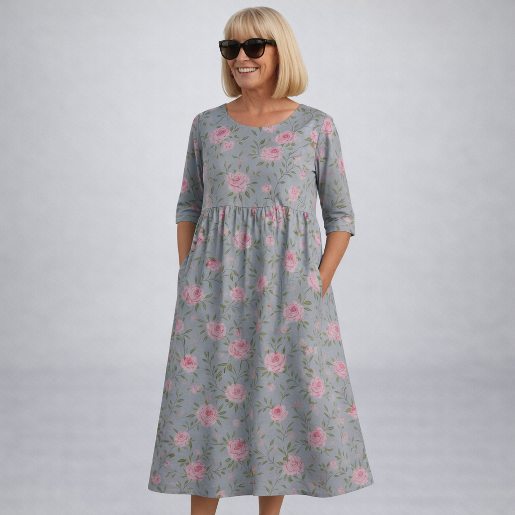 Zoey | Midi Floral Dress with Pockets