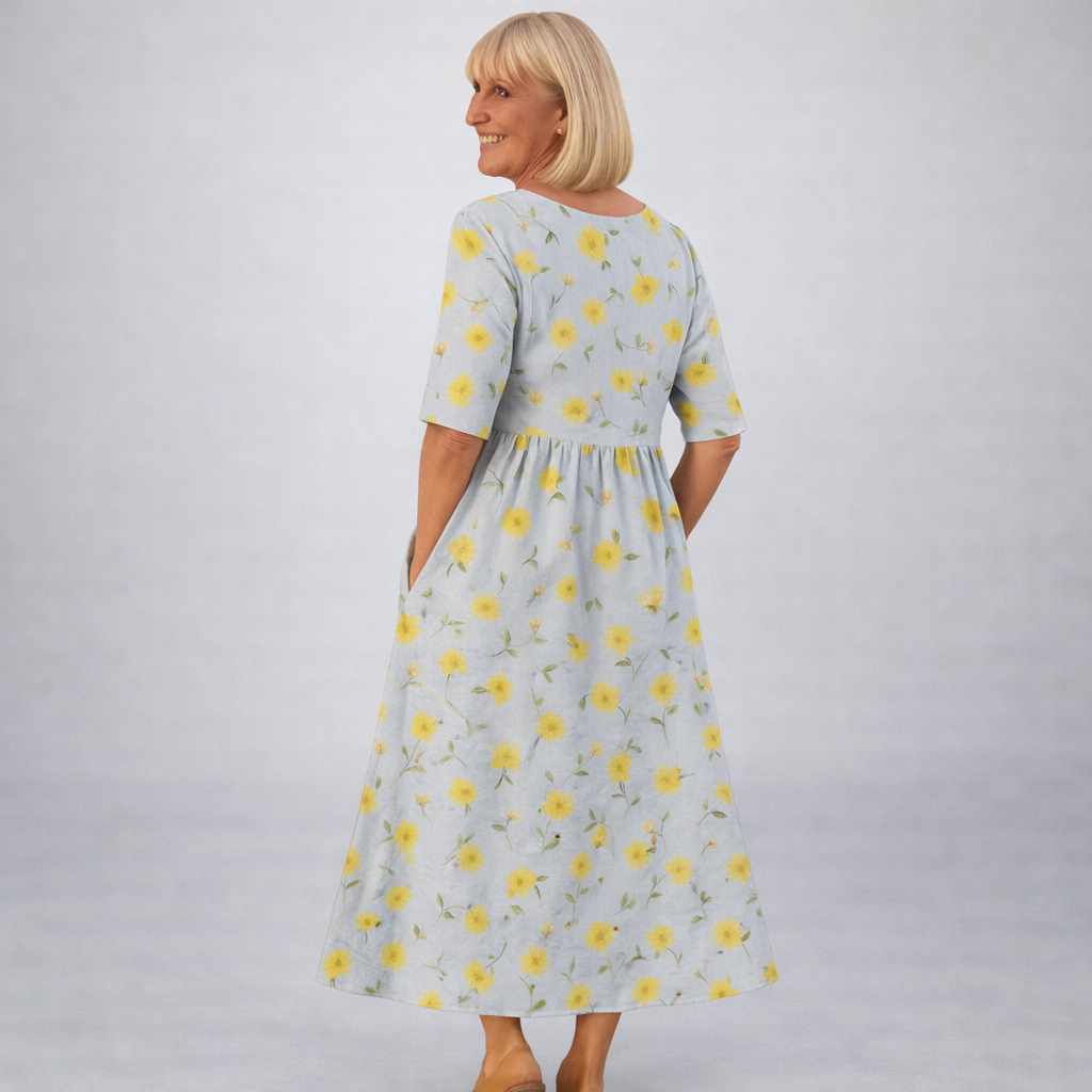 Zoey | Midi Floral Dress with Pockets