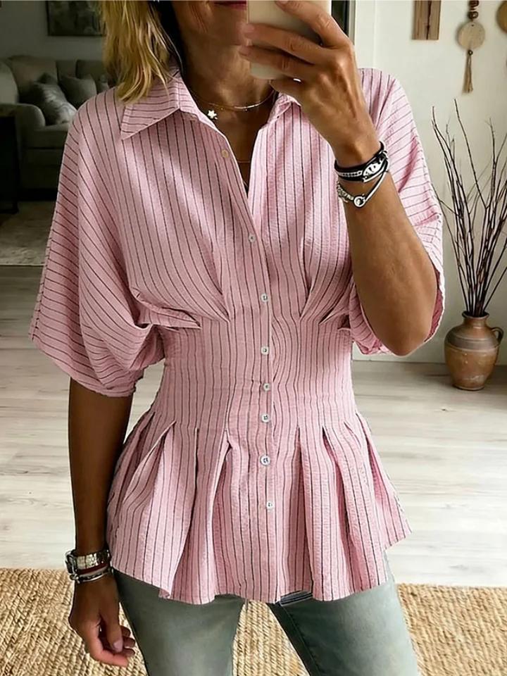 Sudeeksha | Short Sleeve Blouse With Button