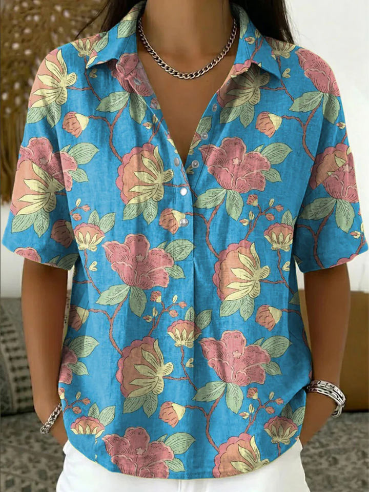 Natalie | Elegant Blouse with Floral Print