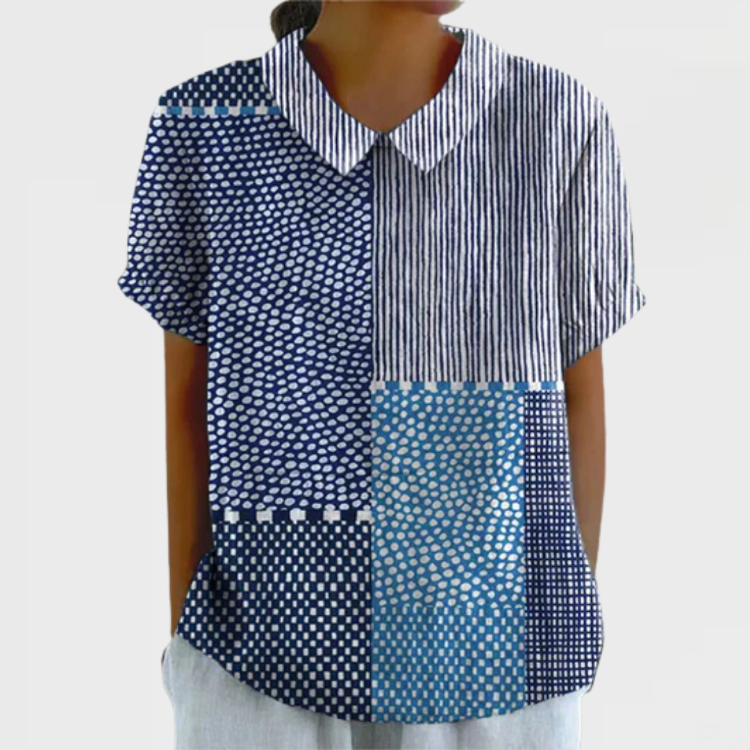 Ella | Camisa de Estampado Patchwork