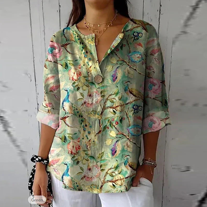 Eliana | Airy Blouse with Floral Pattern
