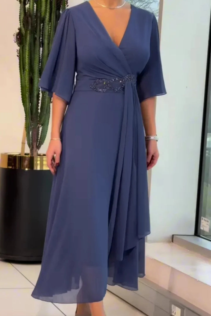 Chloe | Elegant Long Dress in Fabric