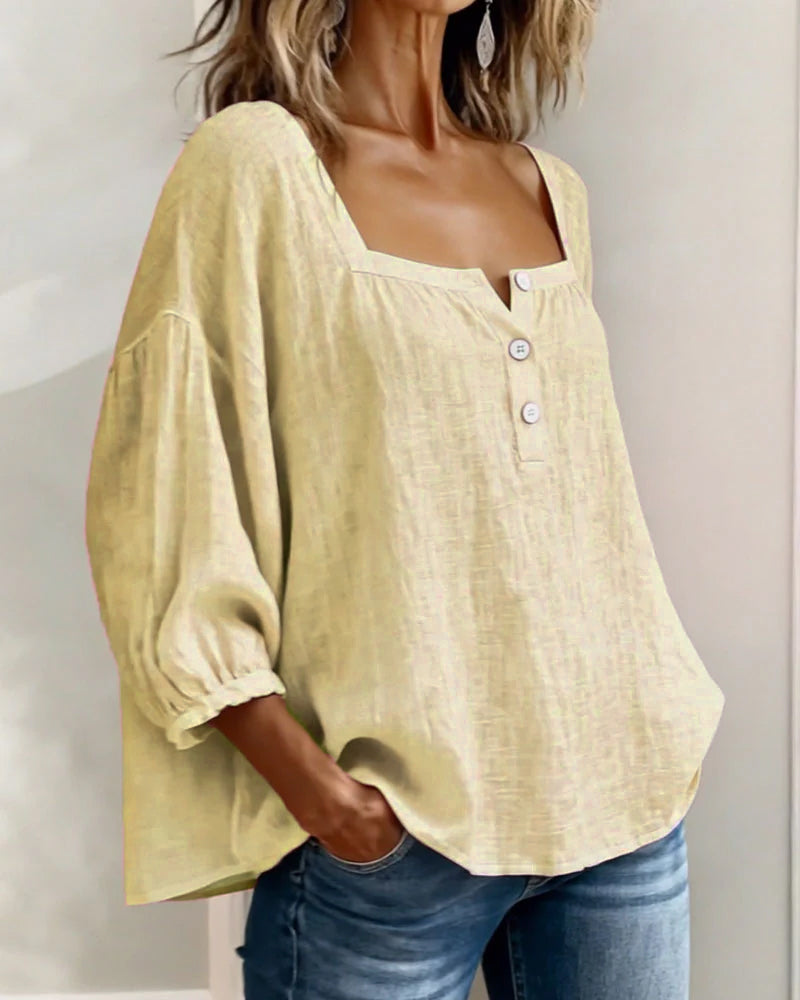 Kennedy | Square Neck Puff Sleeve Blouse
