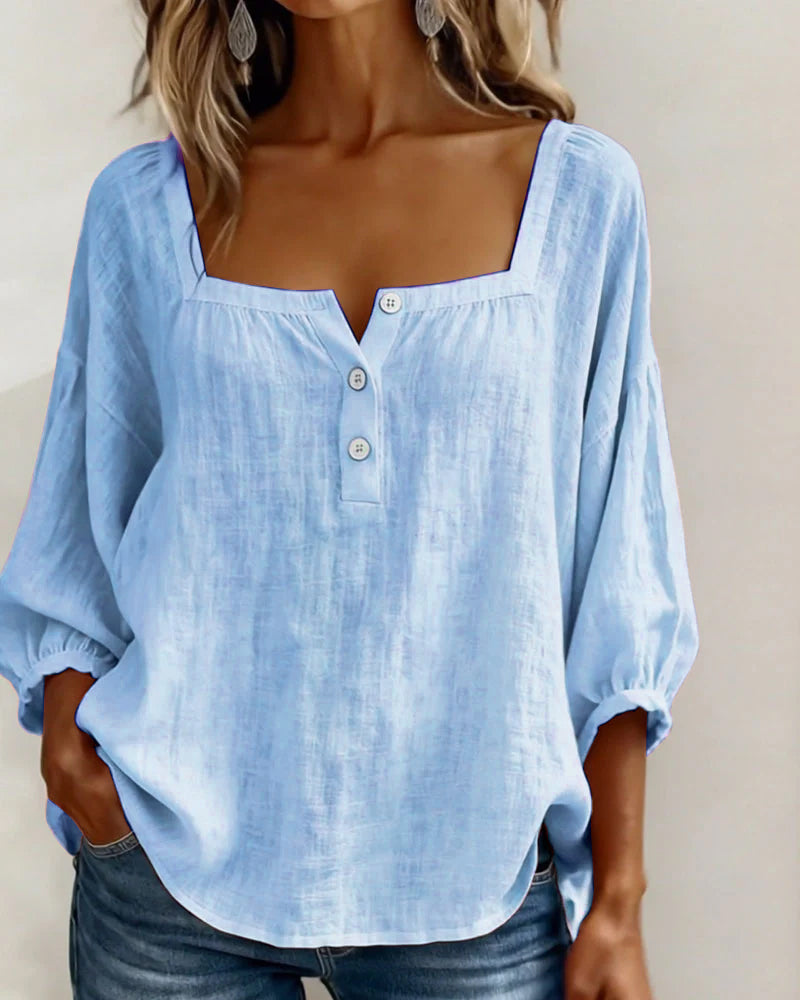 Kennedy | Square Neck Puff Sleeve Blouse
