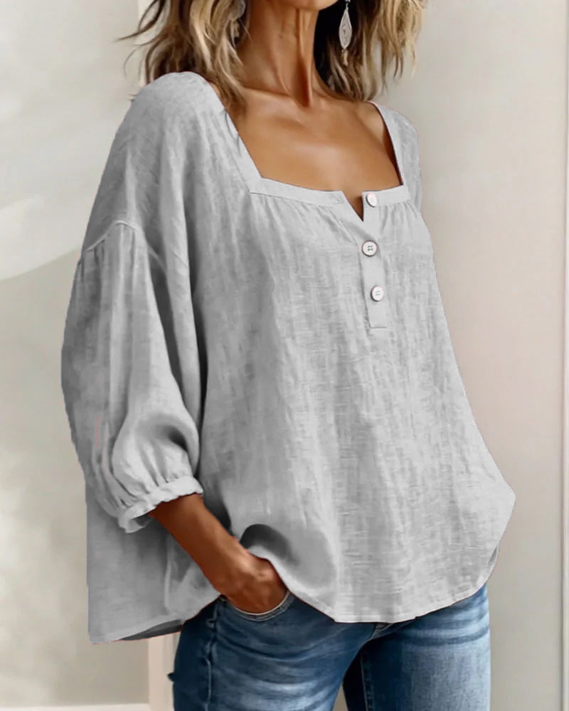Kennedy | Square Neck Puff Sleeve Blouse