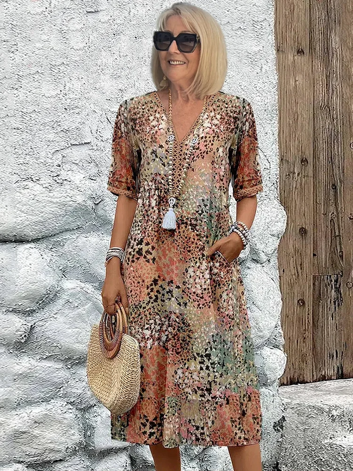 Emery | Elegant Printed Midi Dress