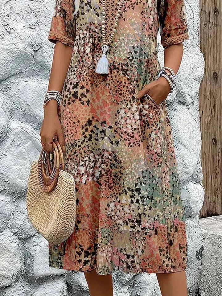 Emery | Elegant Printed Midi Dress