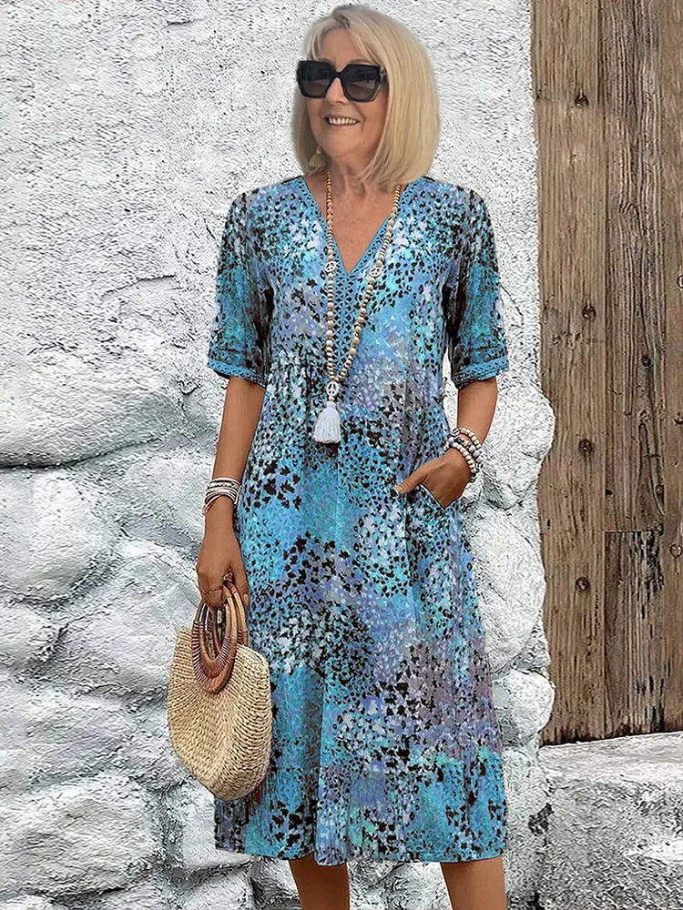 Emery | Elegant Printed Midi Dress