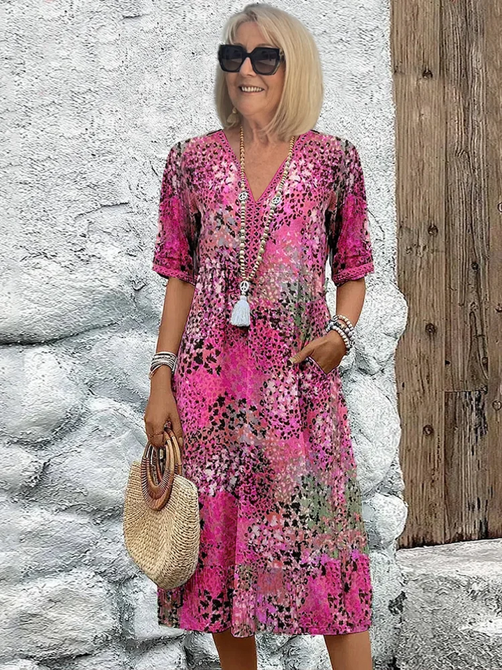 Emery | Elegant Printed Midi Dress