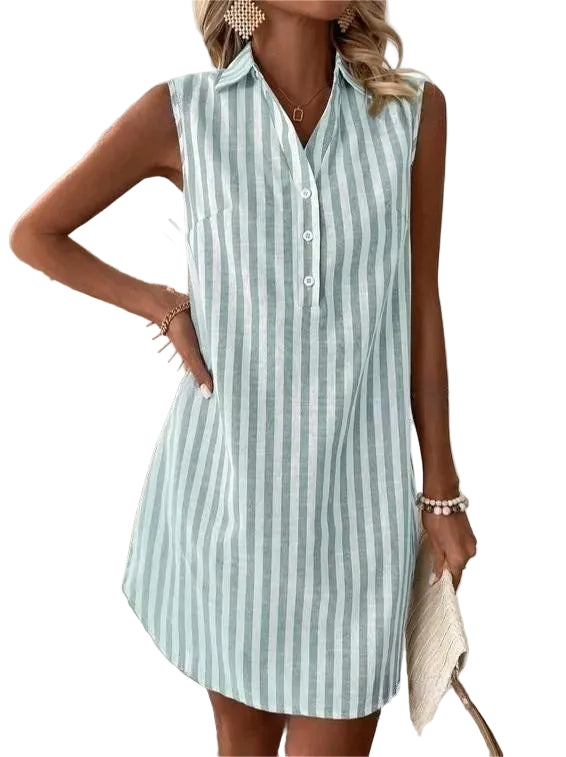 Isabella | Striped Shirt Dress