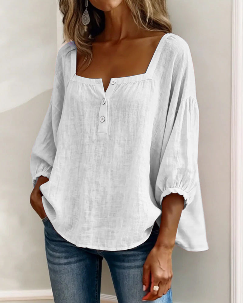 Kennedy | Square Neck Puff Sleeve Blouse